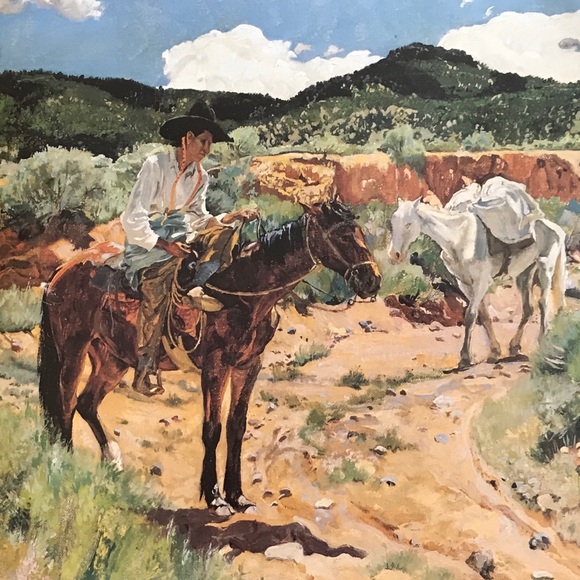 1984 SANTA FE RAILROAD CALENDAR Walter Ufer PRINT - Picture 2 of 8